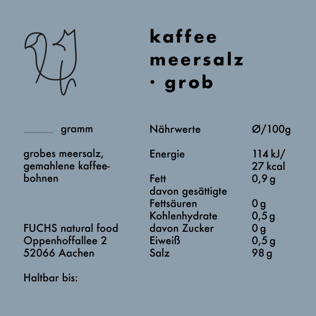 Kaffee Meersalz grob