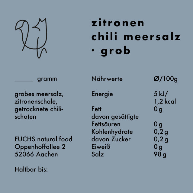 Zitronen Chili Meersalz grob